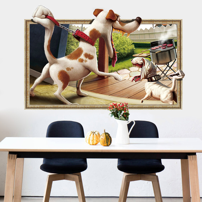 

Miico 3D Творческий ПВХ стены наклейки Главная Декор Mural Art Съемный Симпатичные Собака Наклейки животных стены