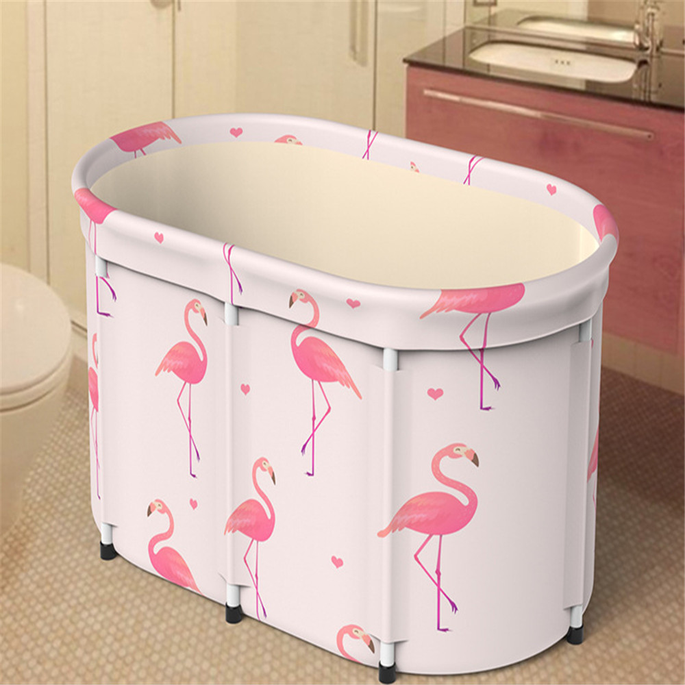 Portable Adult Thickened Folding Bathtub Household Large Bathtub Steaming Room Sauna Bath Barrel With Lid 33