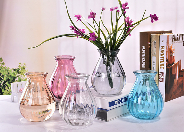 

Glass Vase Decoration Creative Transparent Desktop Small Fresh Living Room Office Water Culture Green Flower Arrangement