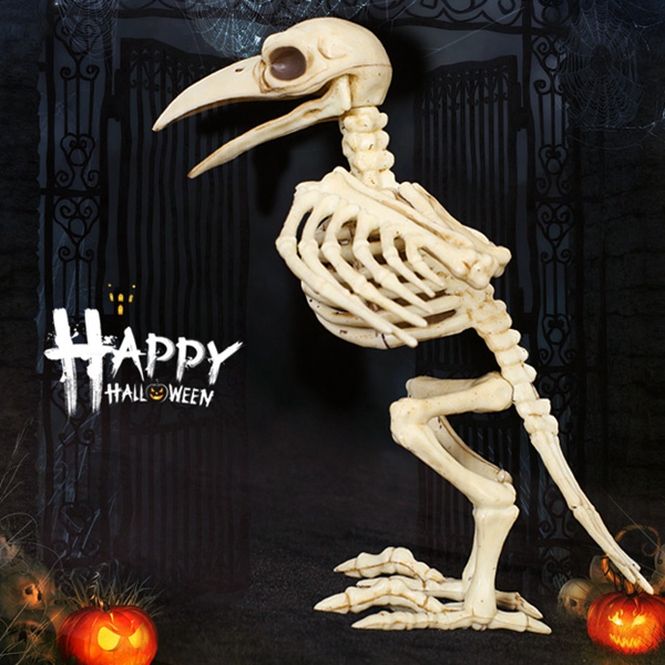

Halloween Bone Skeleton Raven Plastic Animal Skeleton Horror Decoration Prop Bird Crow Skeleton