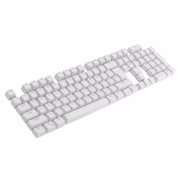 

White Dual Shot PBT Translucent 104 KeyCap backlit for Cherry MX Keyboard