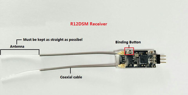 Radiolink R12DSM 2.4G 12CH DSSS FHSS Receiver for AT9 AT9S AT10 AT10II Transmitter