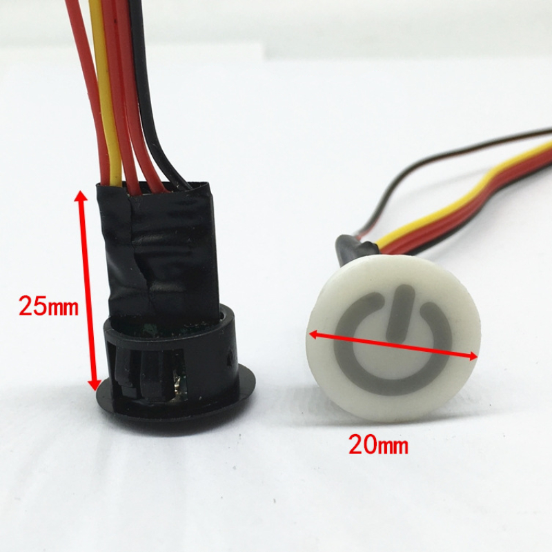 Find DC12V 10-20W 16mm 3 Light Colors Stepless Dimming Switch Touch Control Black/White for Desk Lamp Night Light Cabinet Light for Sale on Gipsybee.com with cryptocurrencies