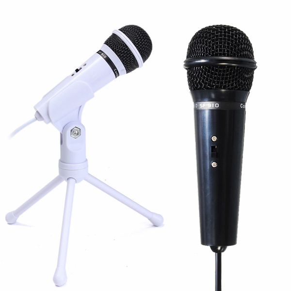 

3.5mm Condenser Microphone Mic Recording Stand For PC Laptop Desktop YY Skype