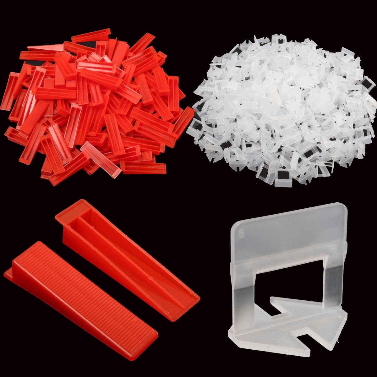 

901pcs/set Tile Spacers Tiling Leveling System 700pcs Clips and 200pcs Wedges with 1pc Plier Floor Spacer