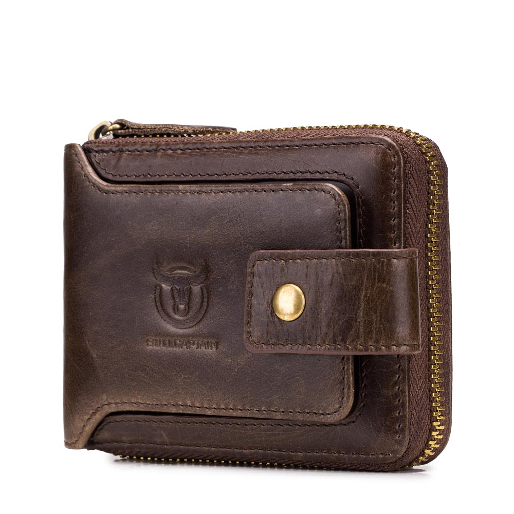 

Bullcaptain RFID Antimagnetic Vintage Genuine Leather Wallet