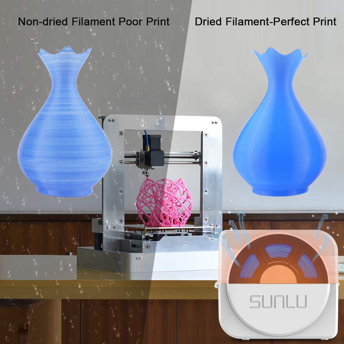 SUNLU FilaDryer S1 Box PLA 3D Printing Filament Storage Box-fit Arid Material Machine Box-fit Arid Best 3d Printing Partner 2