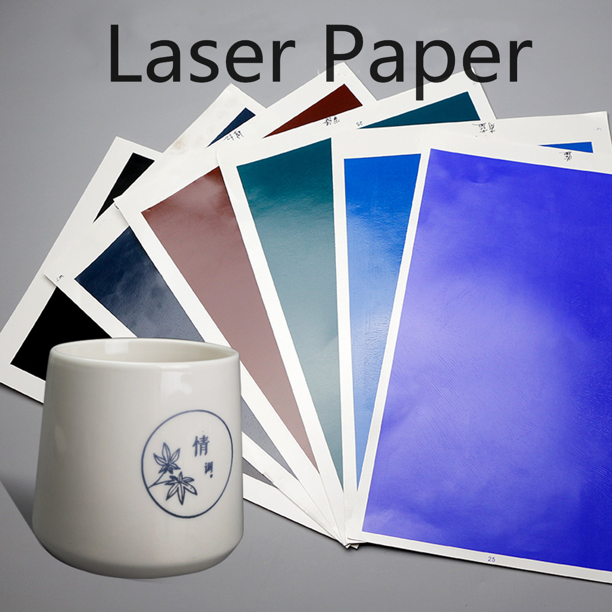 39cm*27cm Ceramic Laser Paper For CNC Laser Engraving Machine Logo Mark Printer Cutter Accessories Carbon 14