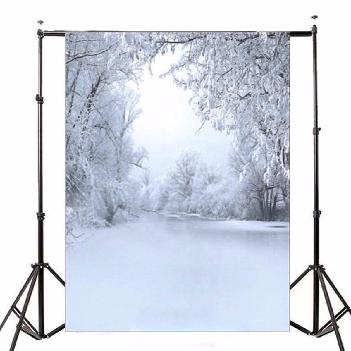 

5x7FT Vinyl Winter Snow Forest Photography Backdrop Background Studio Prop