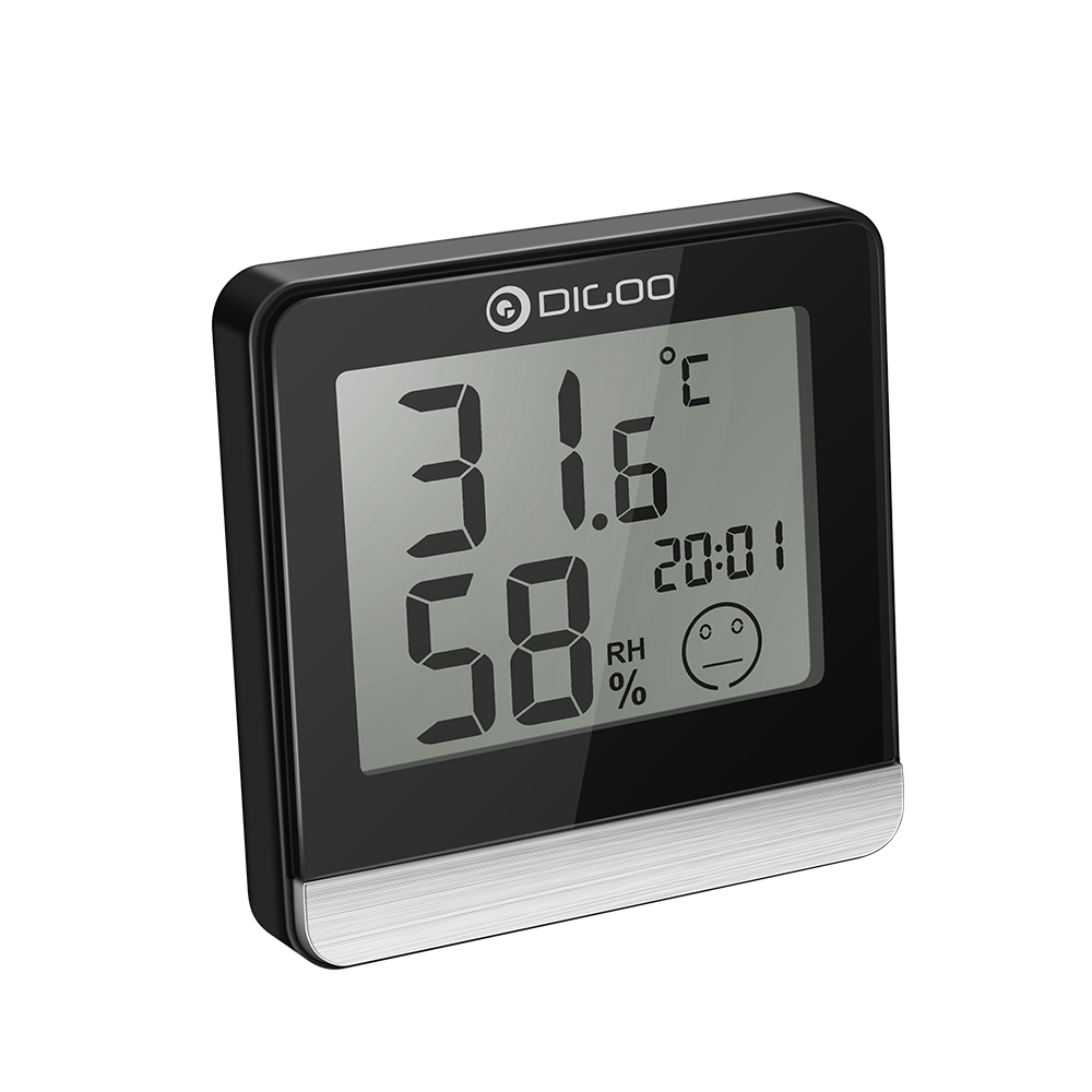 

Digoo DG-BC20 Ванная комната LCD Цифровой Термометр со временем Уровень комфорта Дисплей IP45 Водонепроницаемы Влажность и температу�