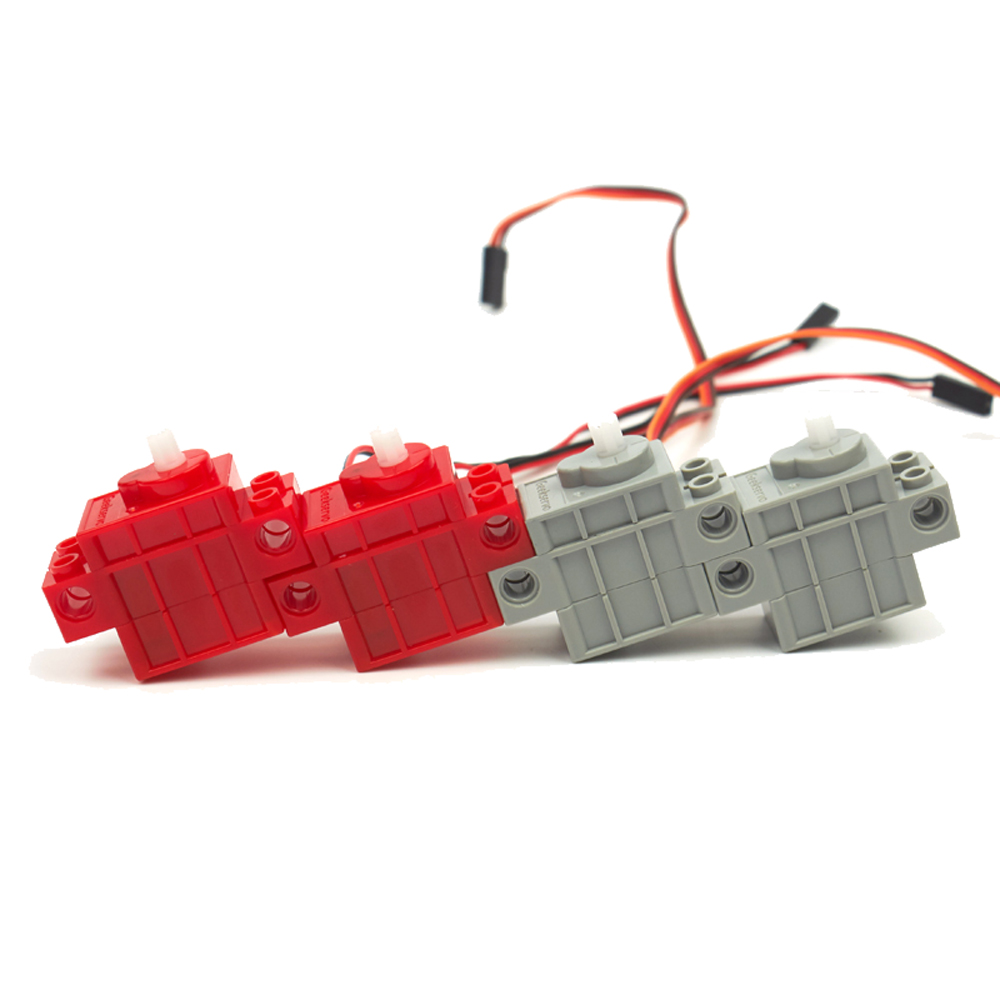

KittenBot® 360° Red Color Geek Servo & 270° Gray Color Geek Motor with Wire for Lego/Micro:bit