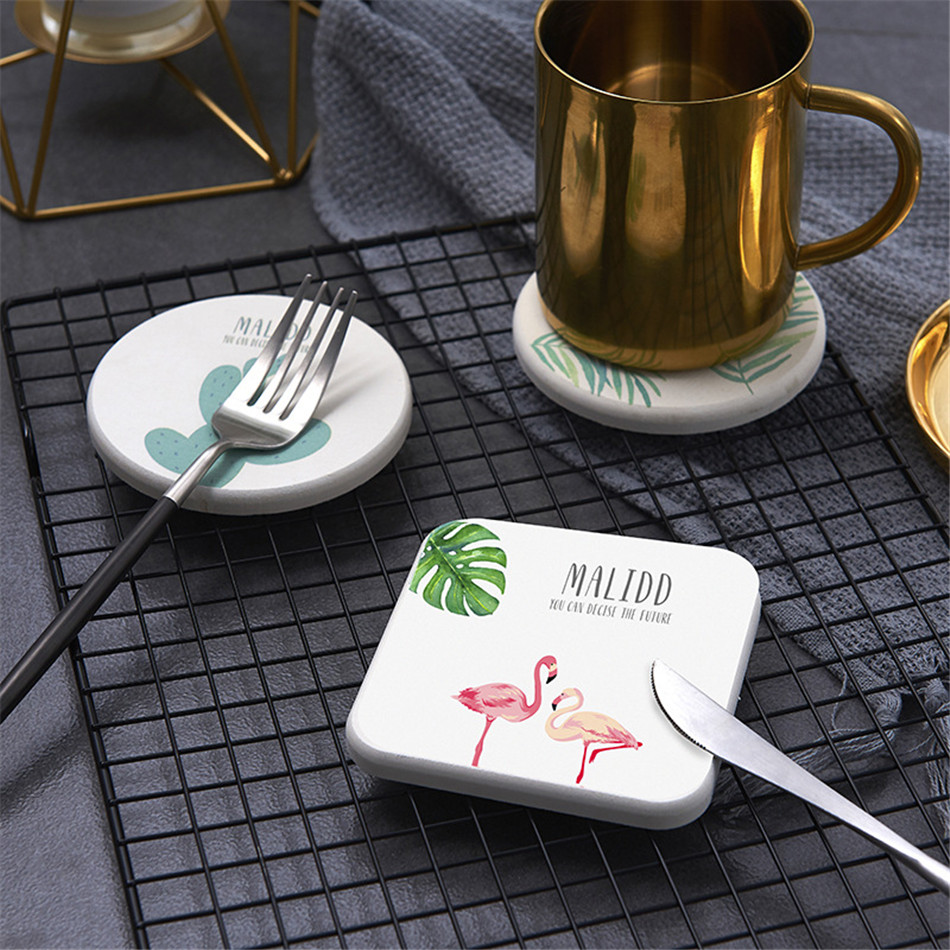 

Кубок Мат Pad Diatom Mud Coaster Flamingo Placemat Винный напиток Держатель Чай Кофейные приставки