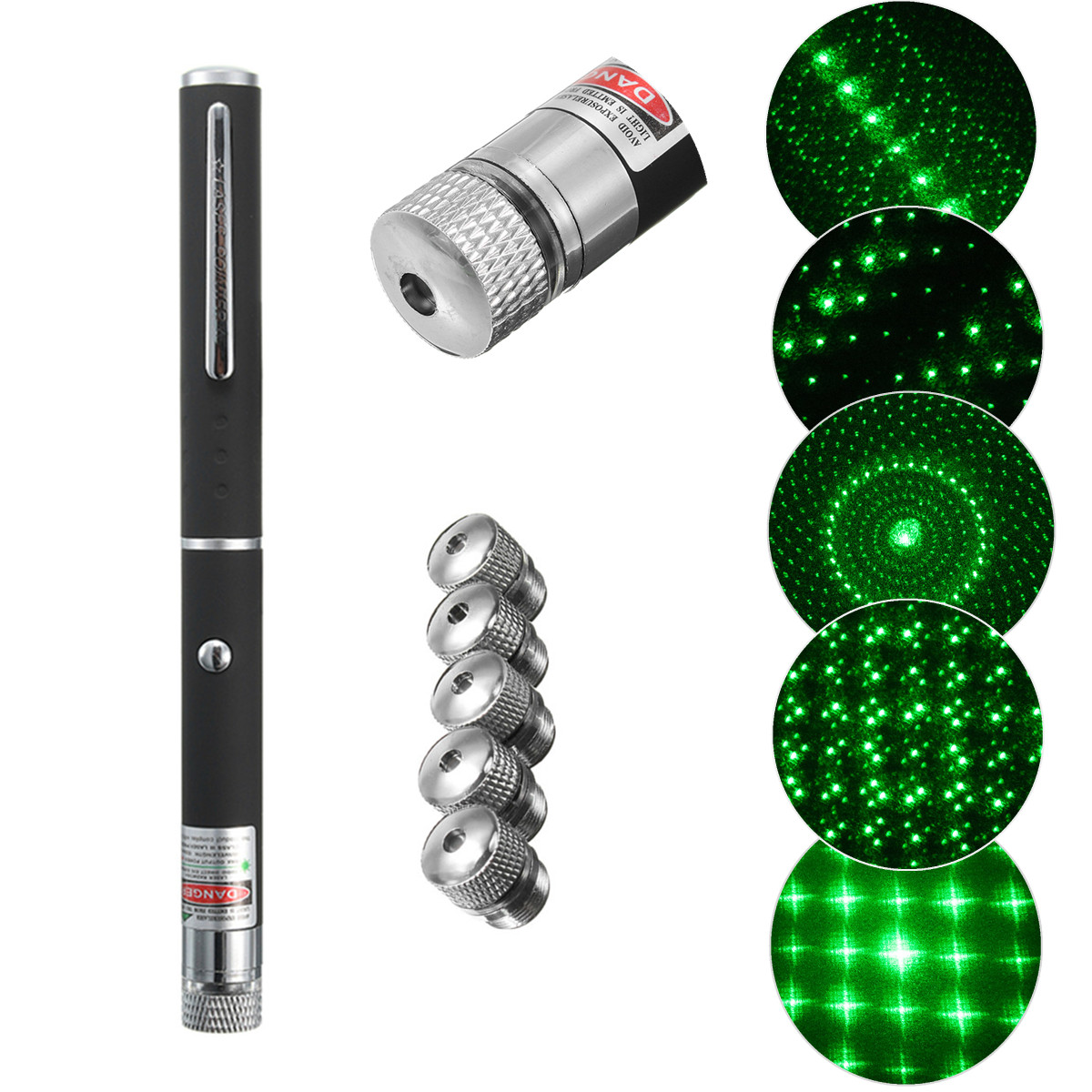 

5 in 1 Green Light Line Beam Presenter Pen 532nm 5mW Laser Pointer Pen
