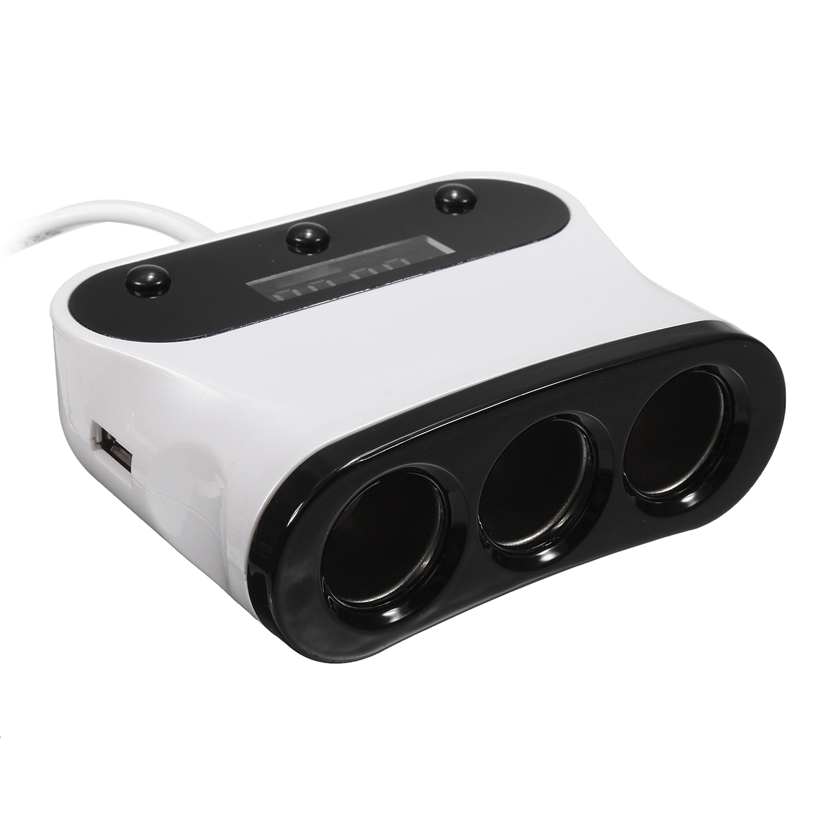 

Универсальный Твин 2 порта USB 12V 24V 3 Way Автомобильное зарядное устройство сигарет гнездо прикуривателя LED
