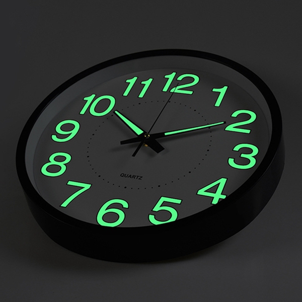Find 12 12 Inch Luminous Wall Clock Glow In The Dark Silent Quartz Indoor/Outdoor Green Noctilucent for Sale on Gipsybee.com with cryptocurrencies