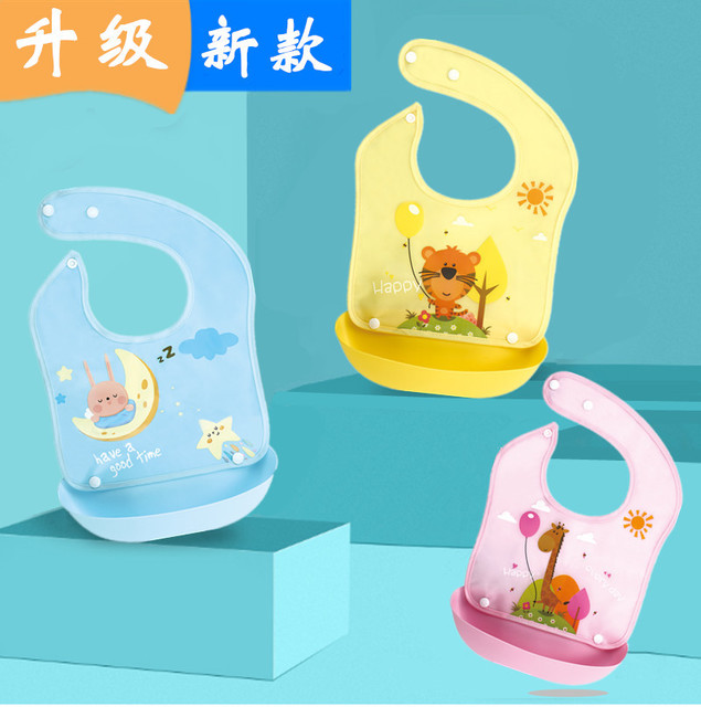 

New Baby Waterproof Disposable Disposable Rice Bowl Baby Children Eat Bib Bib EVA Saliva Towel Child Feeding Pocket
