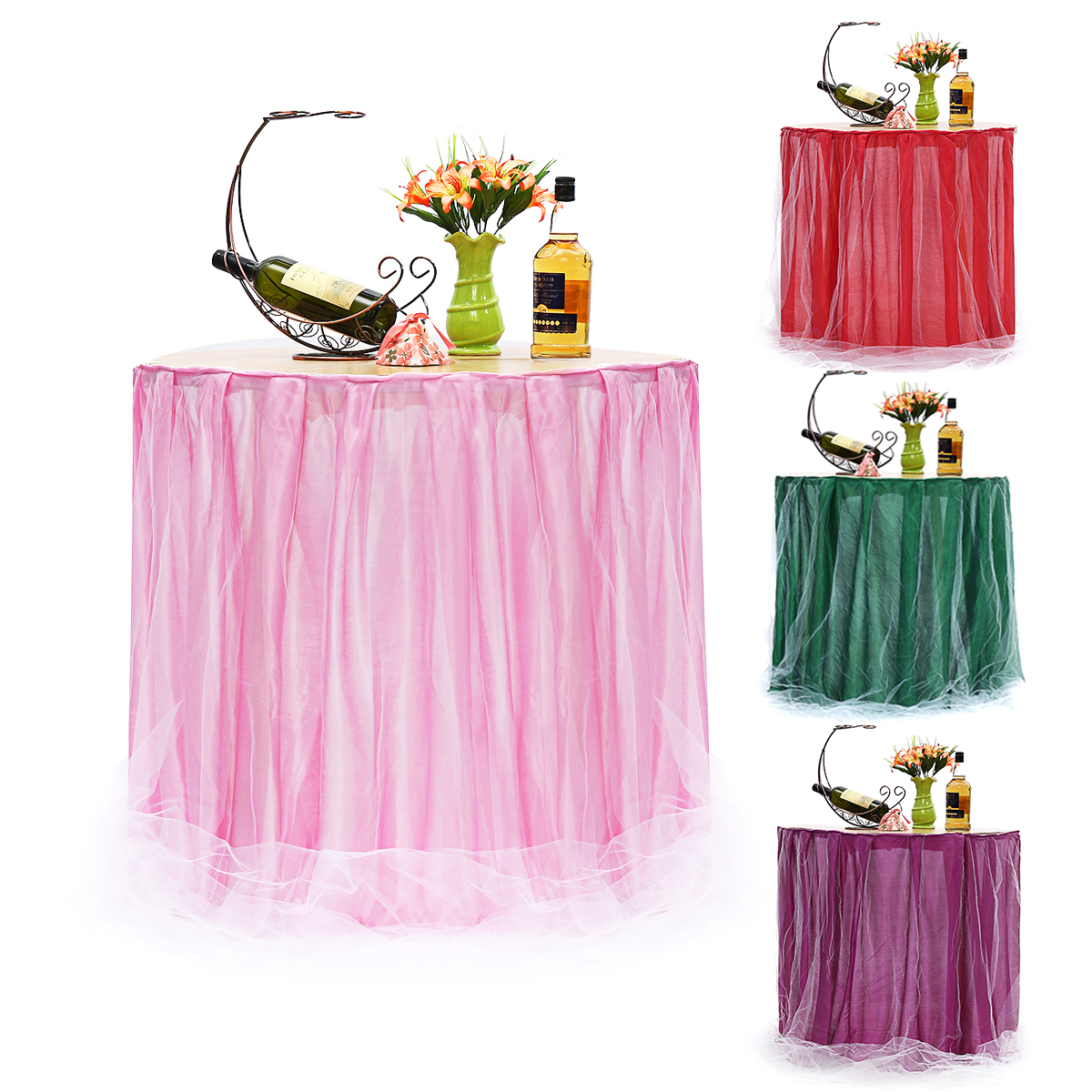 

75*100cm Table Skirt Tableware Wedding Party Xmas Baby Shower Birthday Decor Supplies