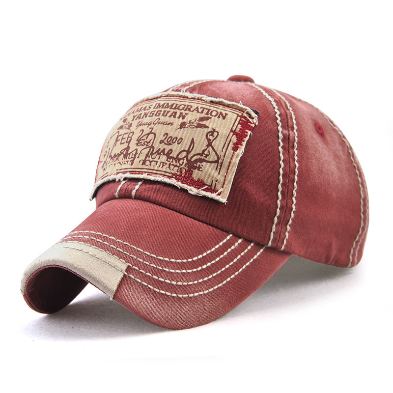 

Men Women Washed Cotton Baseball Cap Casual Sport Patch Printing Snapback Visor Hat Adjustable
