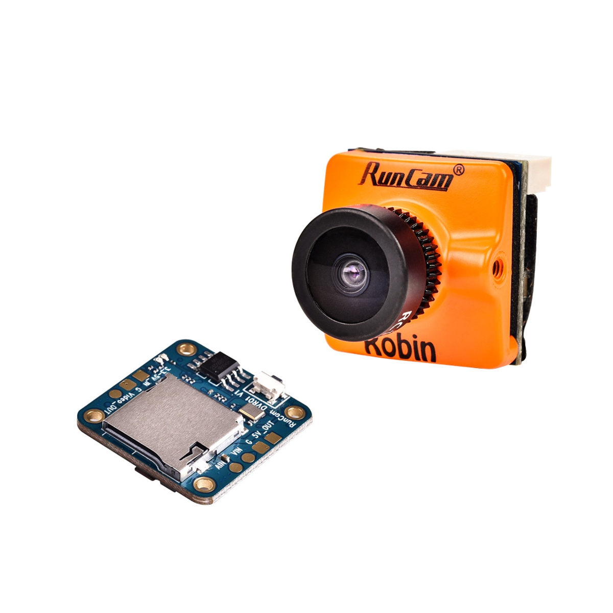 

RunCam Robin + Mini Видеорегистратор Дистанционное Управление 700TVL 1,8 / 2,1 мм FOV 160/145 градусов 4: 3 NTSC & PAL П