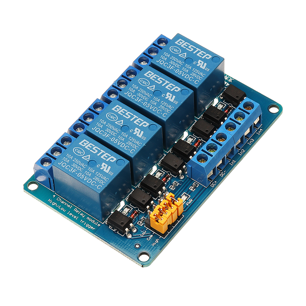 

BESTEP 4 Channel 5V Relay Module High And Low Level Trigger For Arduino