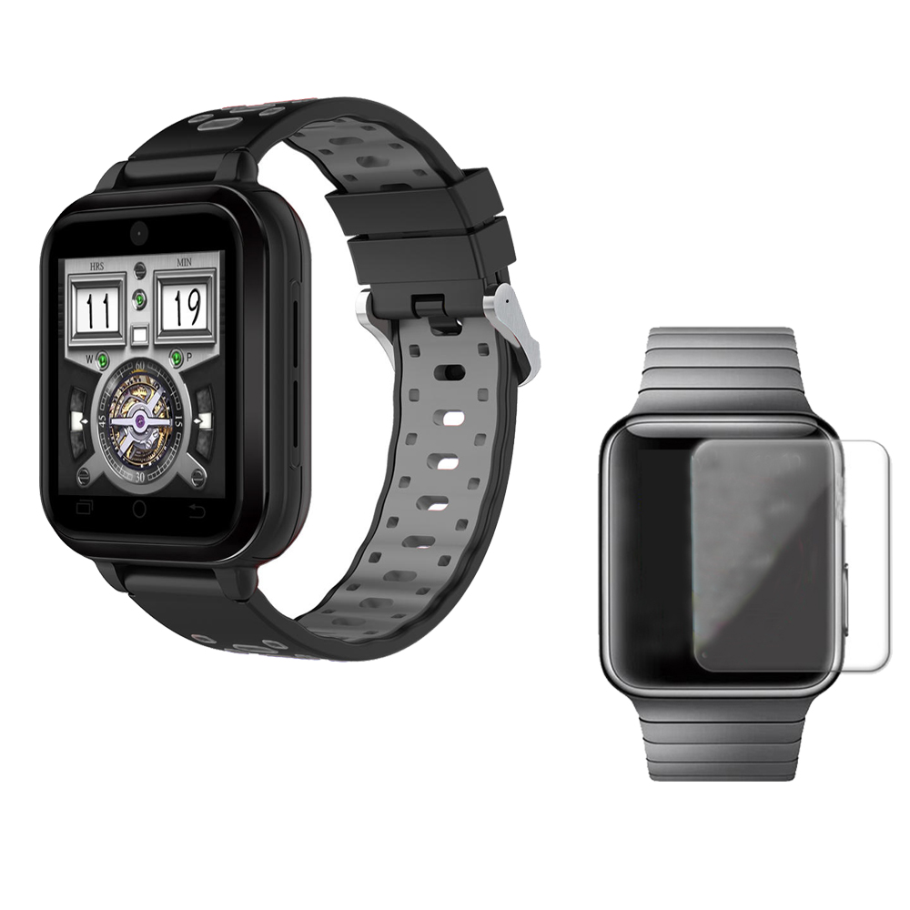 

FINOW Q1 Pro Black Grey 4G 1+8G GPS WIFI IP67 Waterproof Smart Watch + 40mm HD Tempered Glass Watch Screen Protector