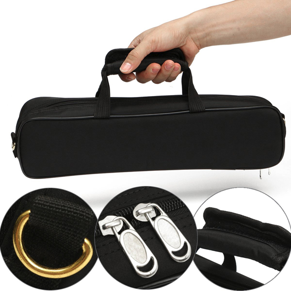 

Flute Carrying Handbag Box Case With Side Pocket Adjustable Shoulder Strap