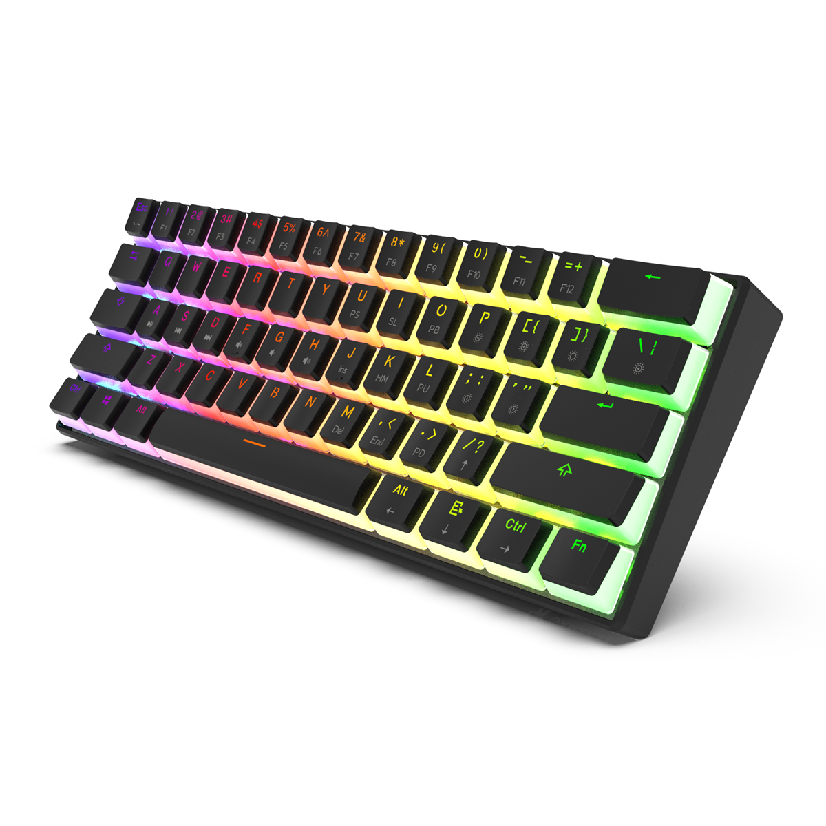 Gamakay MK61 Wired Mechanical Keyboard Gateron Optical Switch Pudding Keycaps RGB 61 Keys Hot Swappable Gaming Keyboard New Version 6