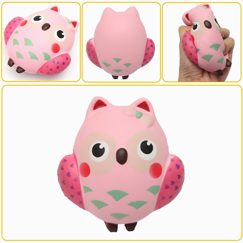 

13*12cm Squishy Owl Pink Soft Slow Rising Animal Collection Toy