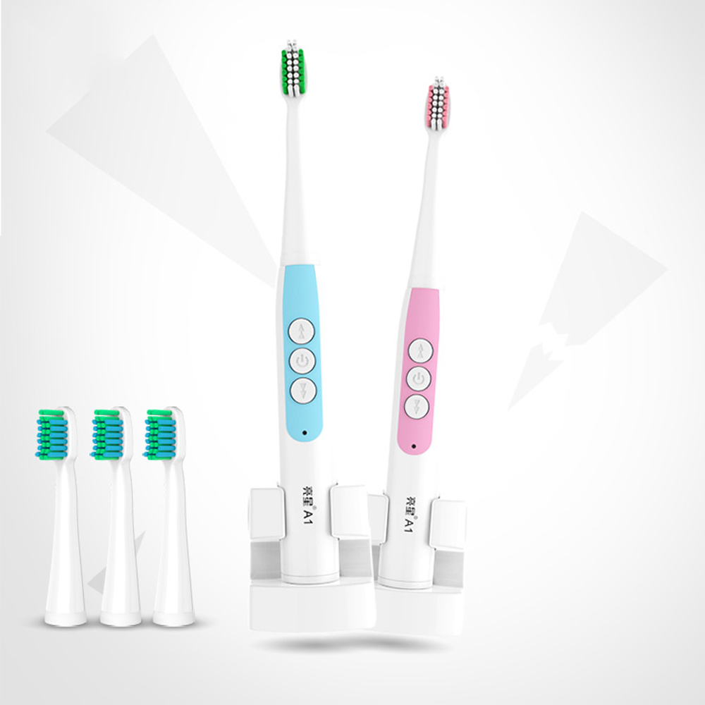 

Lansung A1 Sonic Ultrasonic Electric Tooth Brush 5 Modes Teeth Brush Oral Hygiene W/ 4 Toothbrush Head