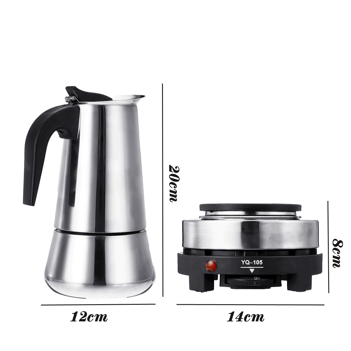 220V 500W 450ml Portable Coffee Espresso Pot Maker & Electric Stove Home Kitchen Tools 88
