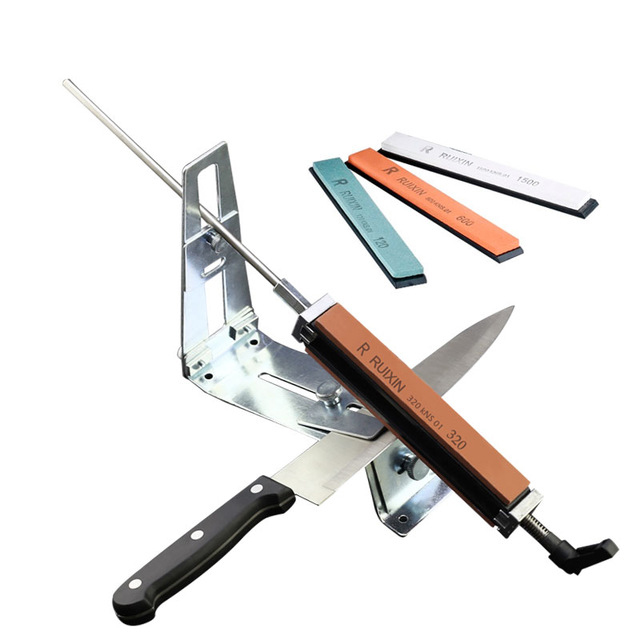 

MYVIT Профессиональная точилка для ножей Вся нержавеющая сталь для заточки шлифовальной машины Набор Угловой угол с 4-мя точиль
