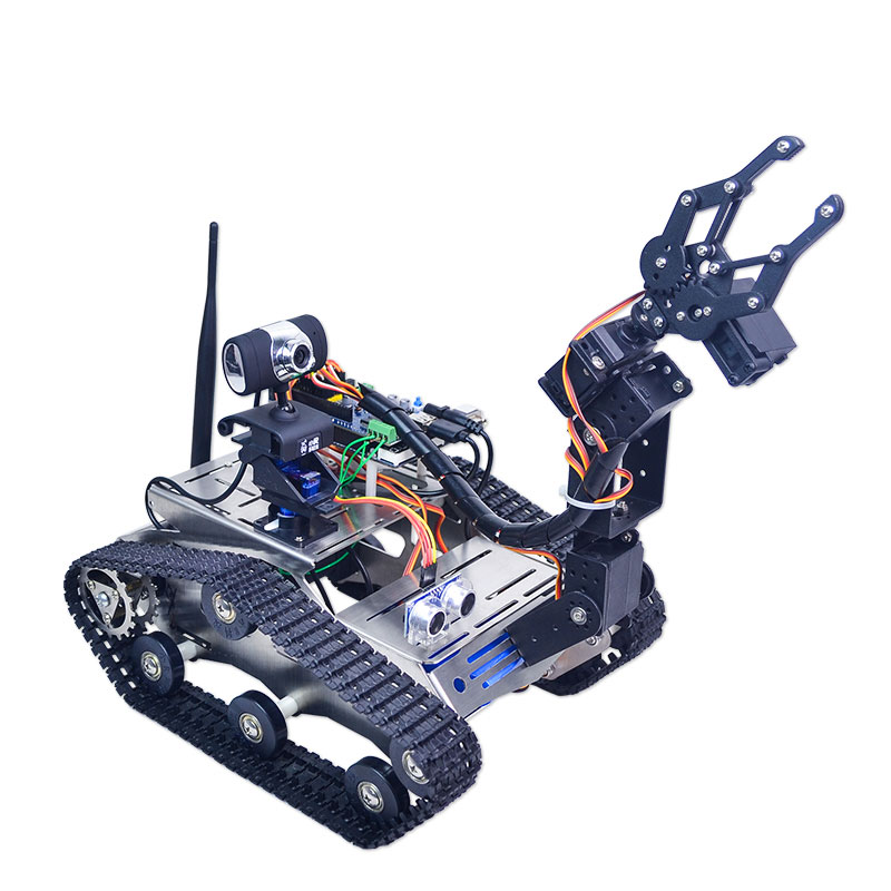 

Xiao R DIY FPGA Wifi Видеоконтроль Smart Robot Tank Авто с камера PTZ
