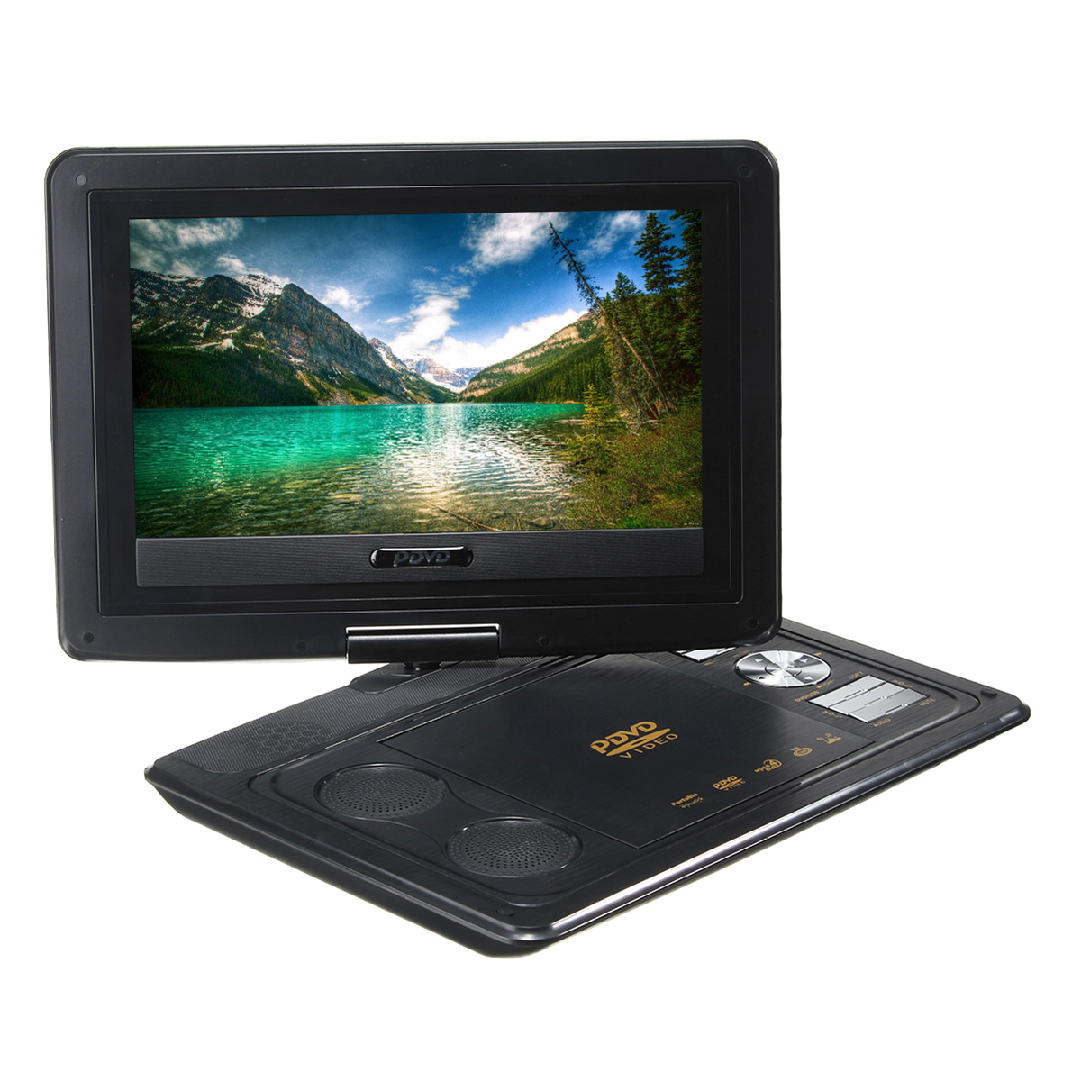 

13.8 Inch Portable 180 Degree Rotation Rechargeable DVD Player with Gamepad