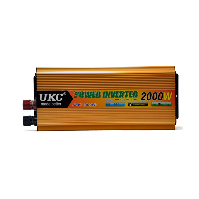 

BIKIGHT 24V 220V 2000W Car Inverter Universal Plug Solar Inverter Transformer Converter Sine Wave Power Voltage Home Inverter
