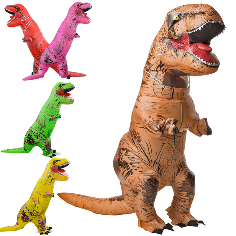 

Надувные Игрушки Костюм Динозавра Хэллоуин Для взрослых Парк Юрского Мира Blowup Fancy Платье Костюм