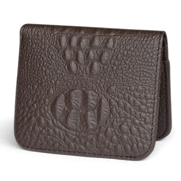 

Men Genuine Leather Crocodile Pattern Personalized Wallet