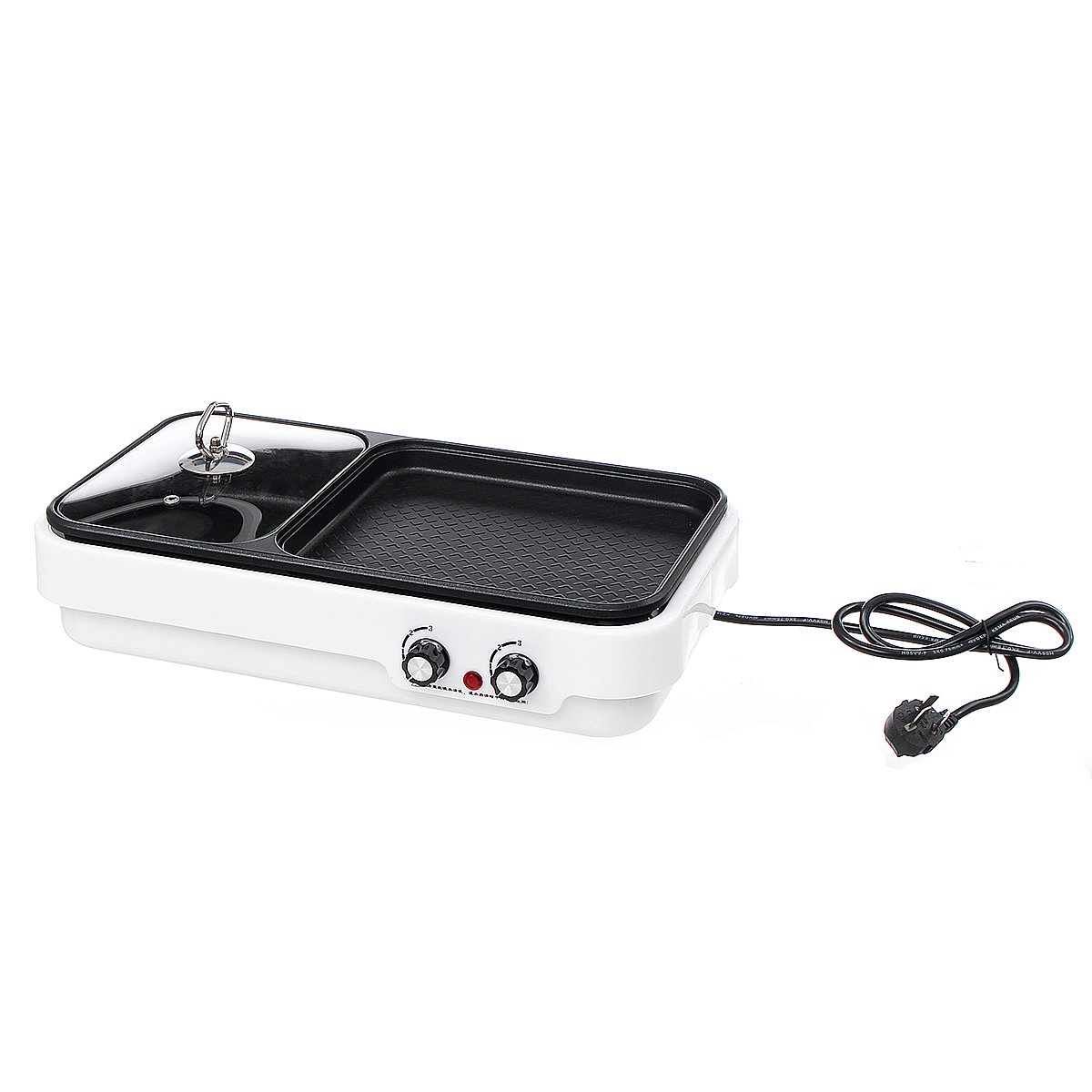 Electric Baking Pan Barbecue Hot Pot Non Stick BBQ Grill Oven Kitchen Cookware 22