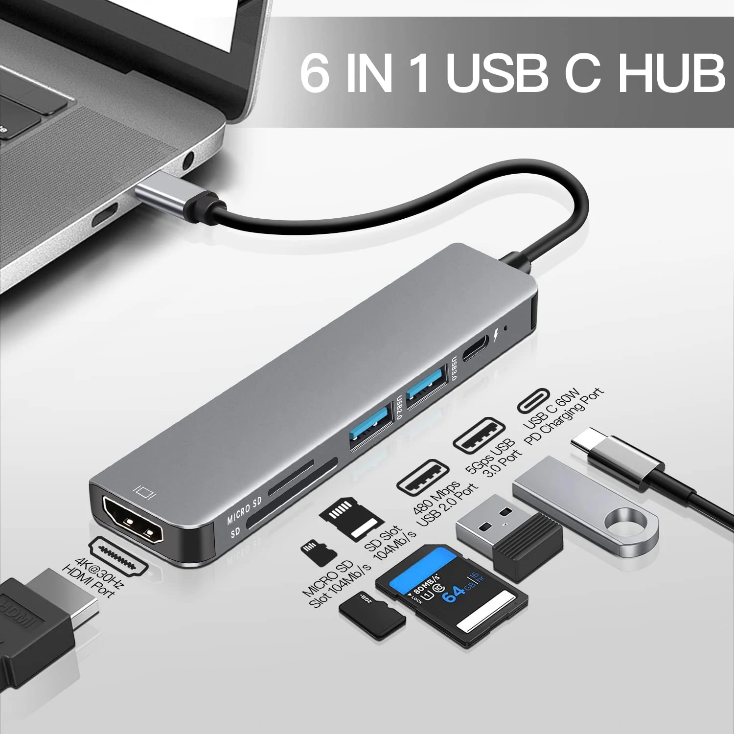 Bakeey 6 合 1 USB-C 扩展坞是近年来最好的扩展坞之一