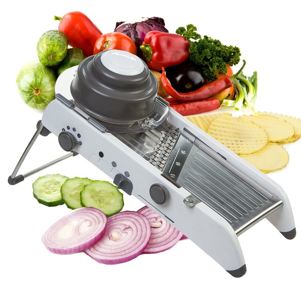 

Mandoline Adjustable Stainless Steel Multi-function Vegetable Cutter Chopper Julienne Food Slicer