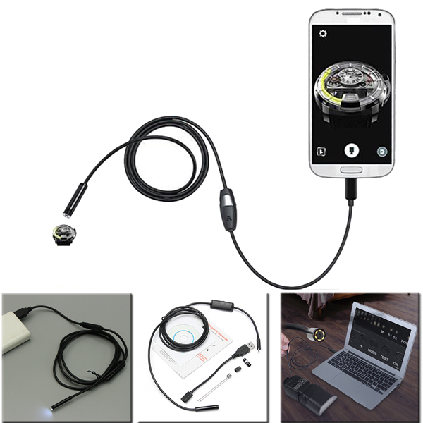 

7mm 1.5m 6LED Объектив USB камера Borescope для Android Телефонный ноутбук
