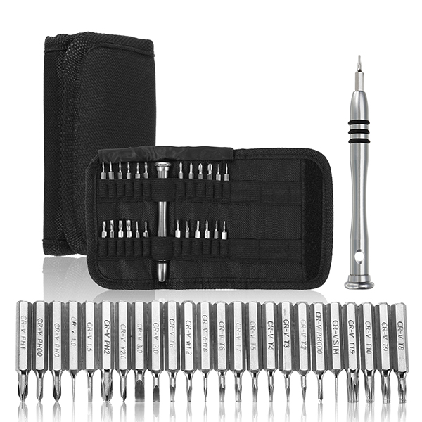 

25 in 1 Precision Screwdriver Set Torx Canvas Wallet Bag Style for iPhone Cellphone Electronic Repairing Tools