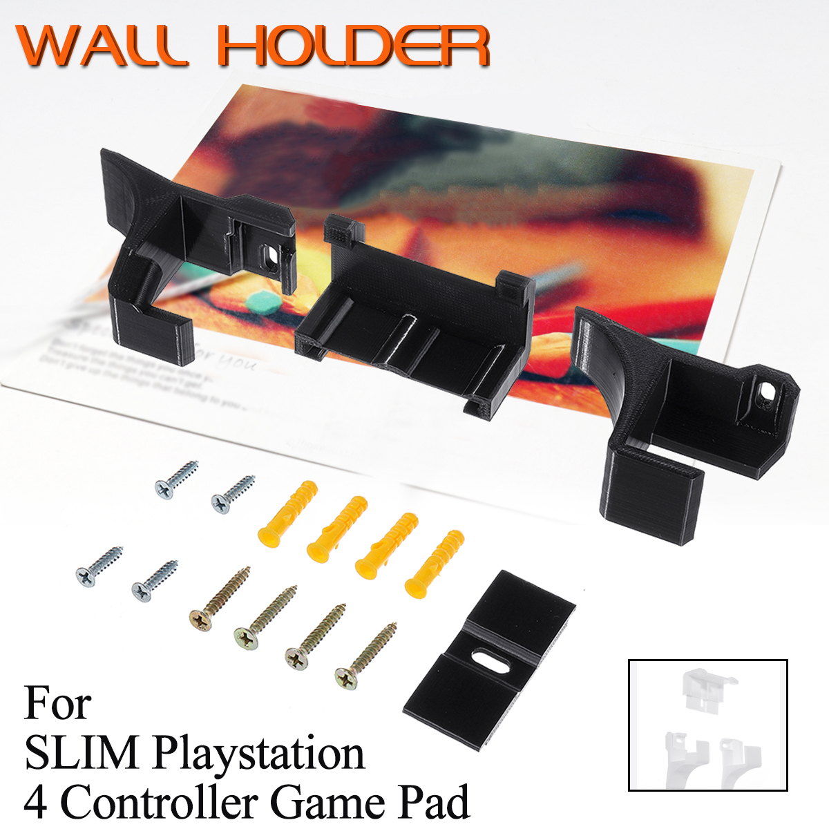 Wall Mount Bracket for Sony Playstation PS4 Pro Slim Console Stand Holder Handheld Stabilizer Bracket 61