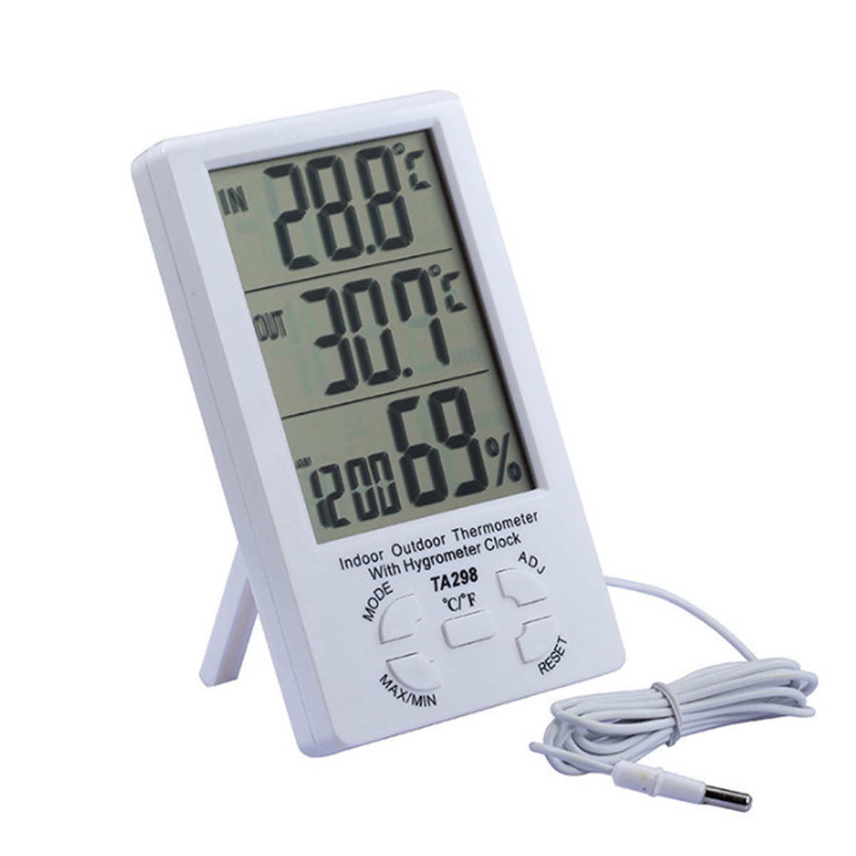

Large Screen Thermometer Hygrometer Indoor Outdoor Digital Display Dual Temperature Display Thermometer