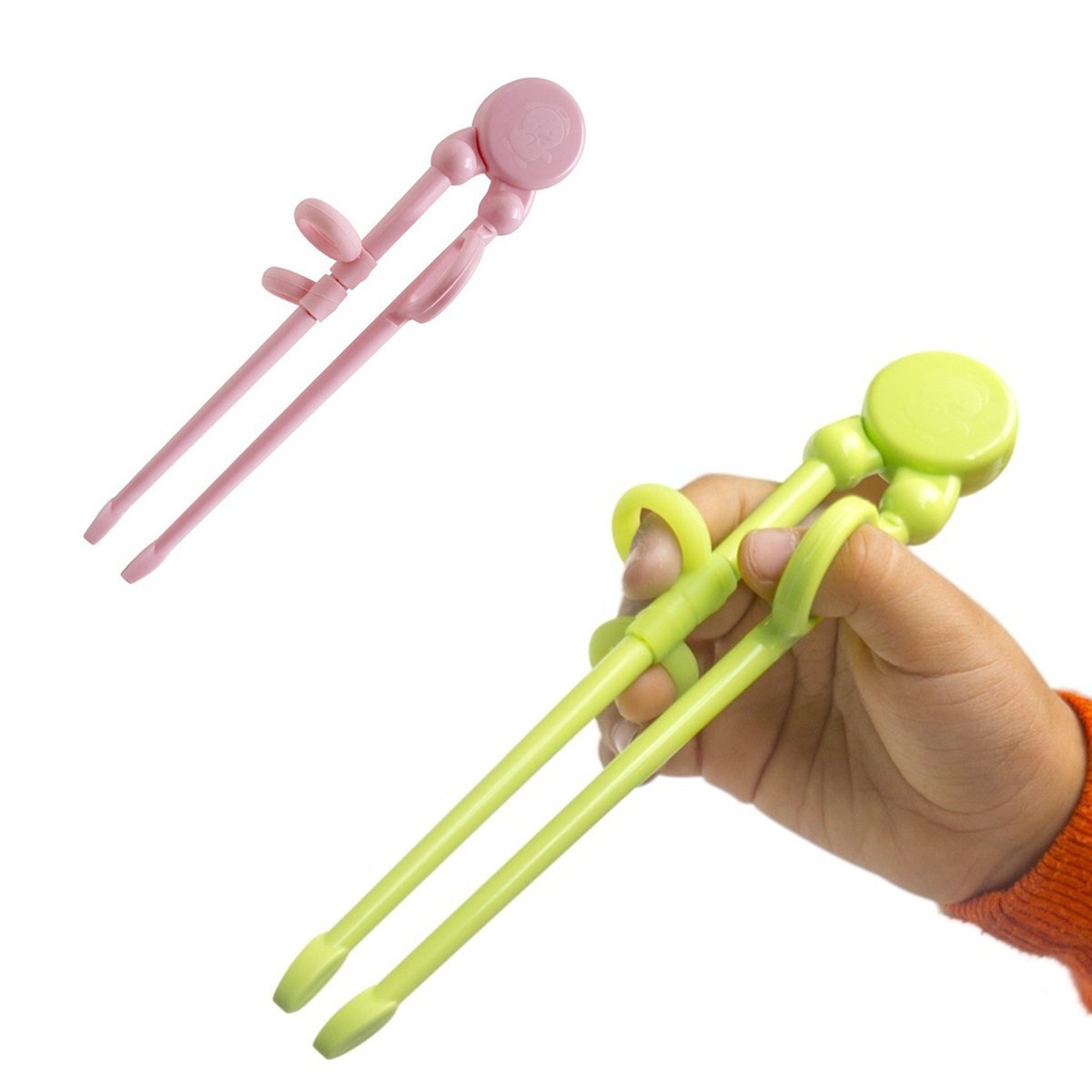 

1 Pair Children Kids Beginner Training Helper Chopsticks Cheater Developmental Early Learning Toy
