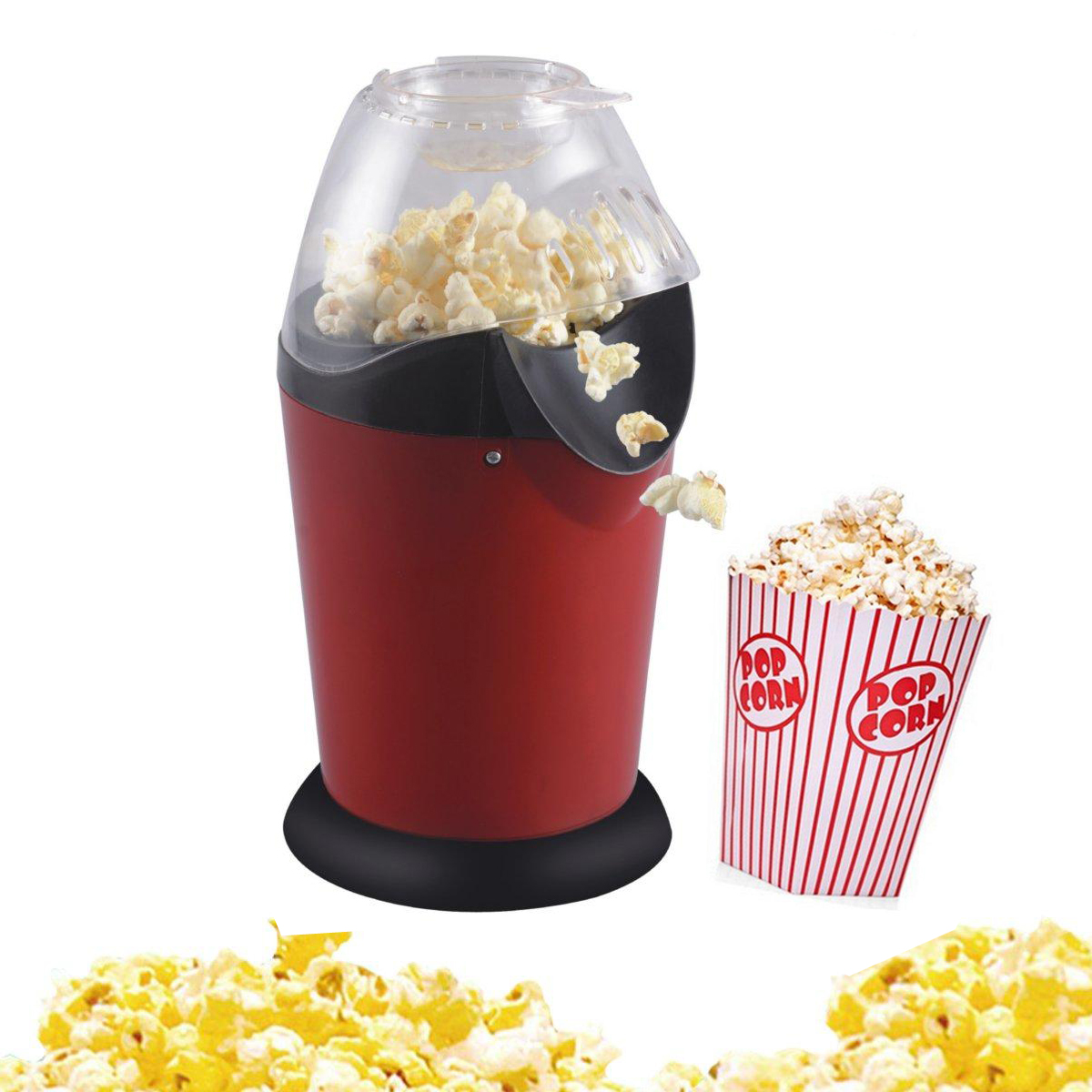

Mini Household Healthy Hot Air Oil-free Round Popcorn Maker Home Kitchen Eletric Machine