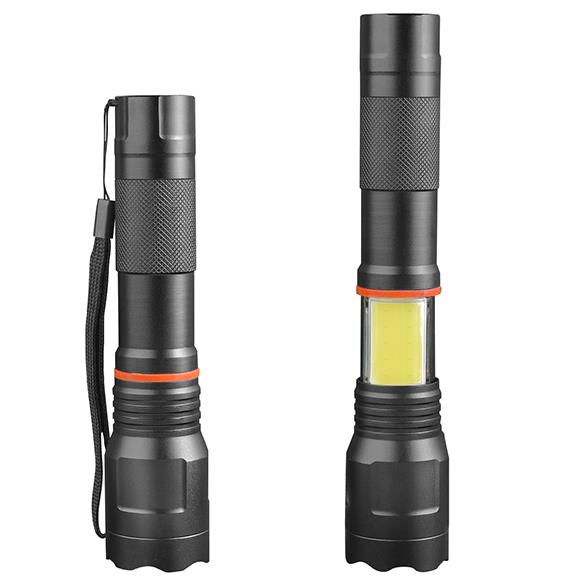

XANES 1615T6 + COB 1000Lumens 5Modes Front & Side Lights Zoomable Tactical LED Flashlight with Magnetic Tail