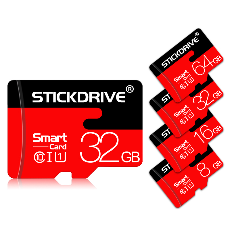 

StickDrive 8 ГБ 16GB 32GB 64GB 128 ГБ Класс 10 Высокоскоростной Макс. 80 Мбит / с TF Карта памяти с адаптером карты для планшета для мобильного телефона GPS кам