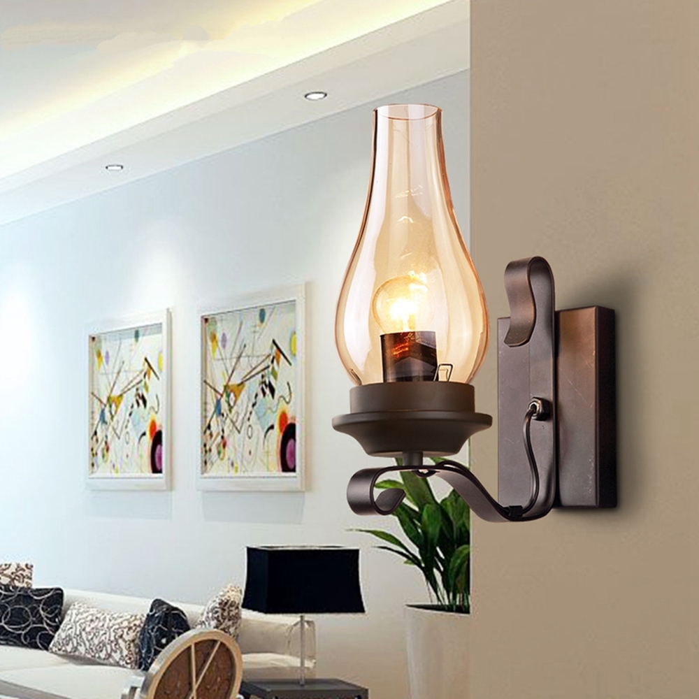 

E27 Винтаж Промышленный настенный светильник Retro Loft Iron Home Bar Бра Лампа Corridor Fixture Decoration