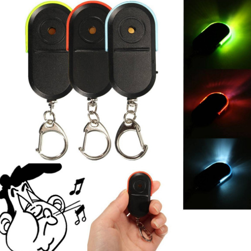

Portable Size Old People Anti-Lost Device Alarm Key Finder Wireless Useful Whistle Sound LED Light Locator Finder Keychain