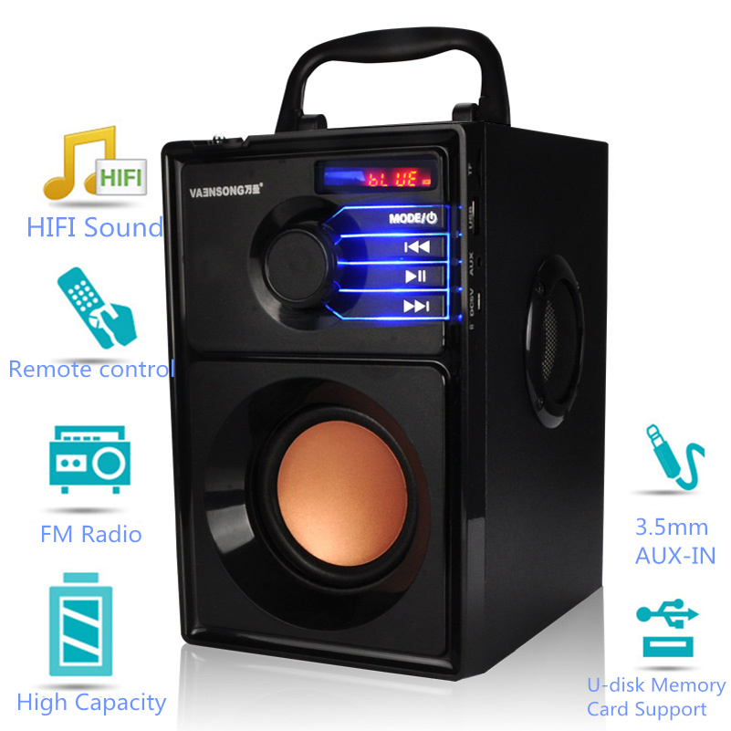 Portable Bluetooth Wireless Speakers RCHRGBL Powerful Bass LED A10 Mini Speaker 